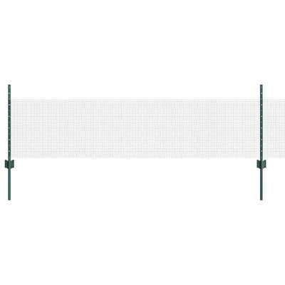 Vidaxl hek met paal groen 0,5 x 10 m staal