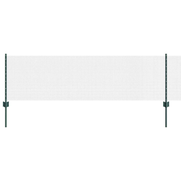Vidaxl gelast draadhek met palen 10 x 0,6 m pvc-coated staal groen