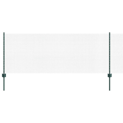 Vidaxl hek met paal groen 0,8 x 10 m staal en pvc