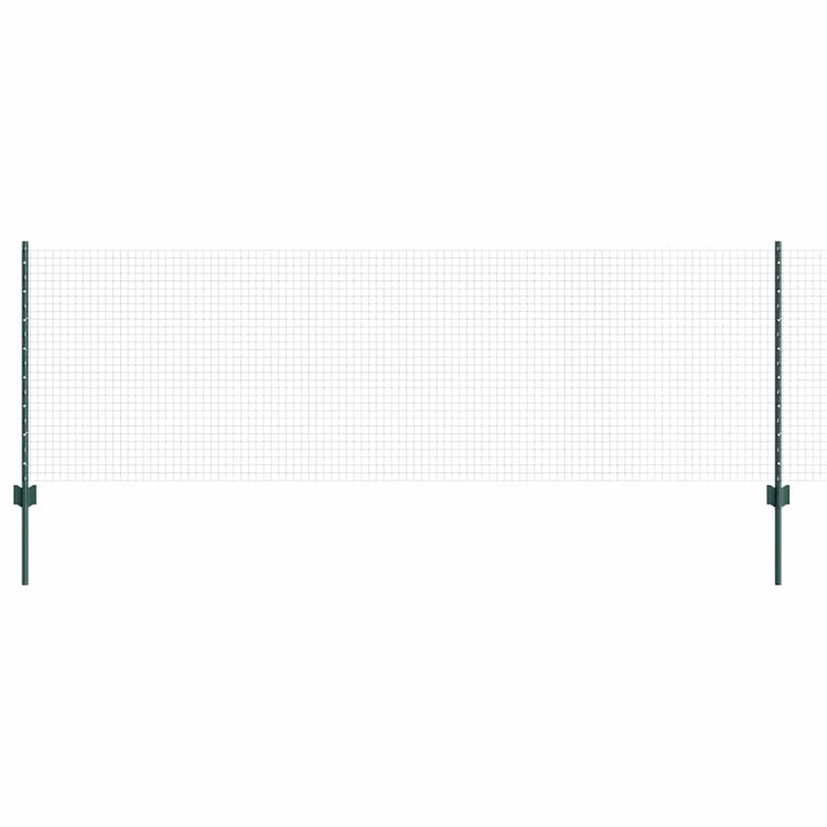 Vidaxl gelast draadhek met palen 10 x 0,8 m pvc-coated staal groen