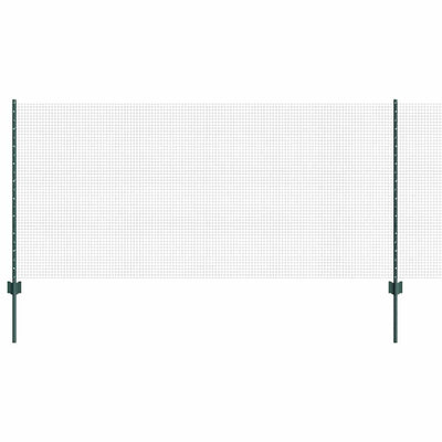 Vidaxl hek met paal groen 1 x 10 m staal