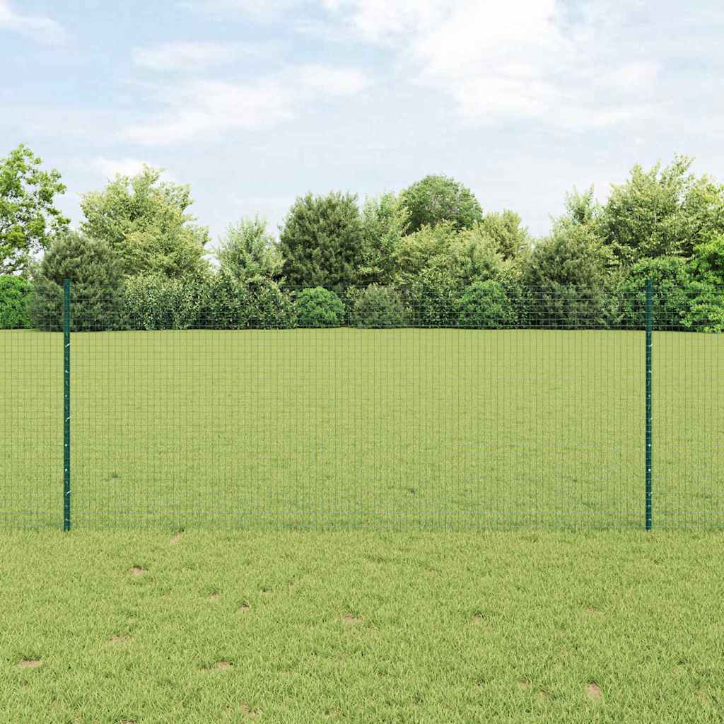 Vidaxl gelast draadhek met palen 10 x 1 m gegalvaniseerd staal groen