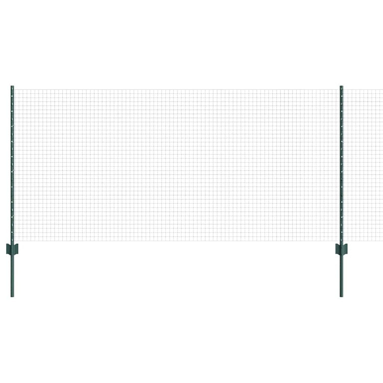 Vidaxl gelast draadhek met palen 10 x 1 m gegalvaniseerd staal groen