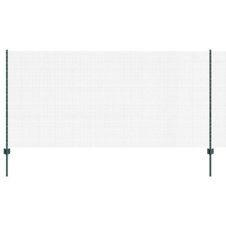 Vidaxl gelast draadhek met palen 10 x 1,2 m pvc-coated staal groen