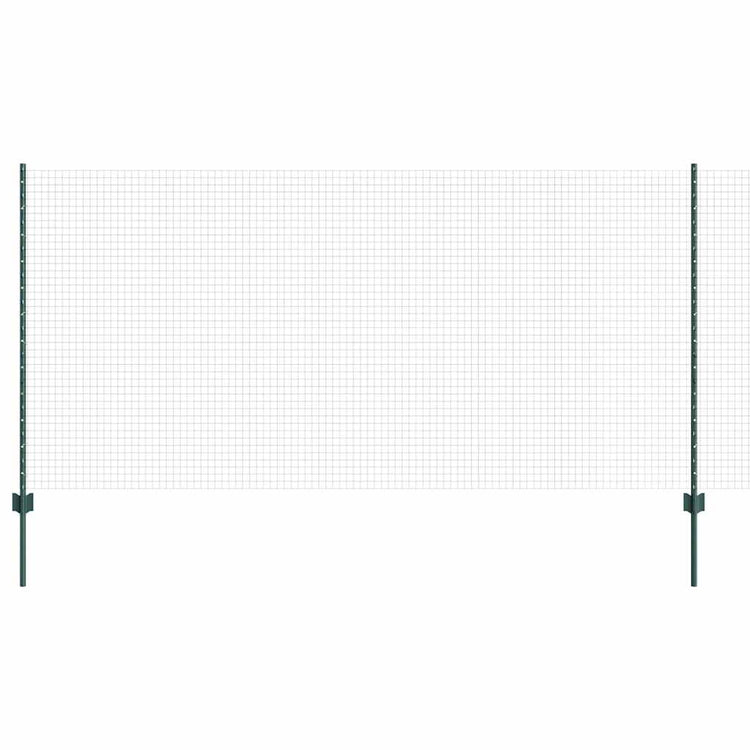 Vidaxl gelast draadhek met palen 10 x 1,2 m pvc-coated staal groen
