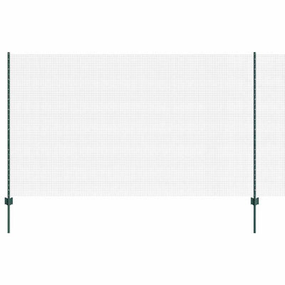 Vidaxl hek met paal groen 1,4 x 10 m staal en pvc