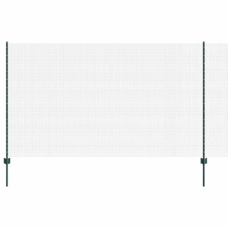 Vidaxl gelast draadhek met palen 10 x 1,4 m pvc-coated staal groen