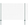 Vidaxl hek met paal groen 1,6 x 10 m staal en pvc