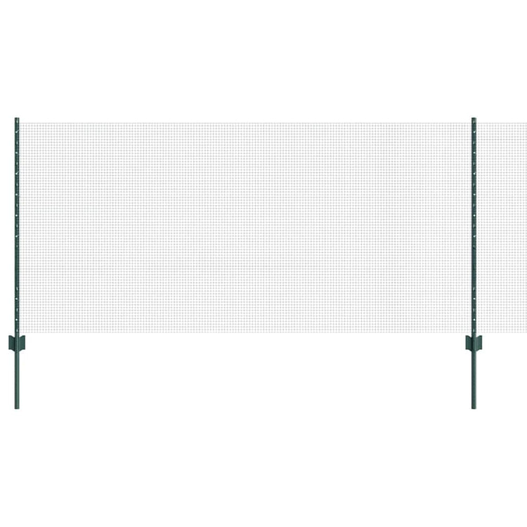 Vidaxl gelast draadhek met palen 25 x 1 m gegalvaniseerd staal groen