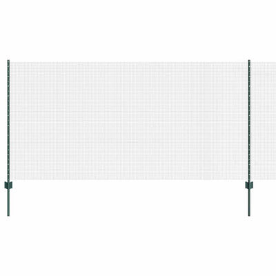 Vidaxl hek met paal groen 1,2 x 25 m staal en pvc