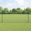 Vidaxl hek met paal groen 1,2 x 25 m staal en pvc