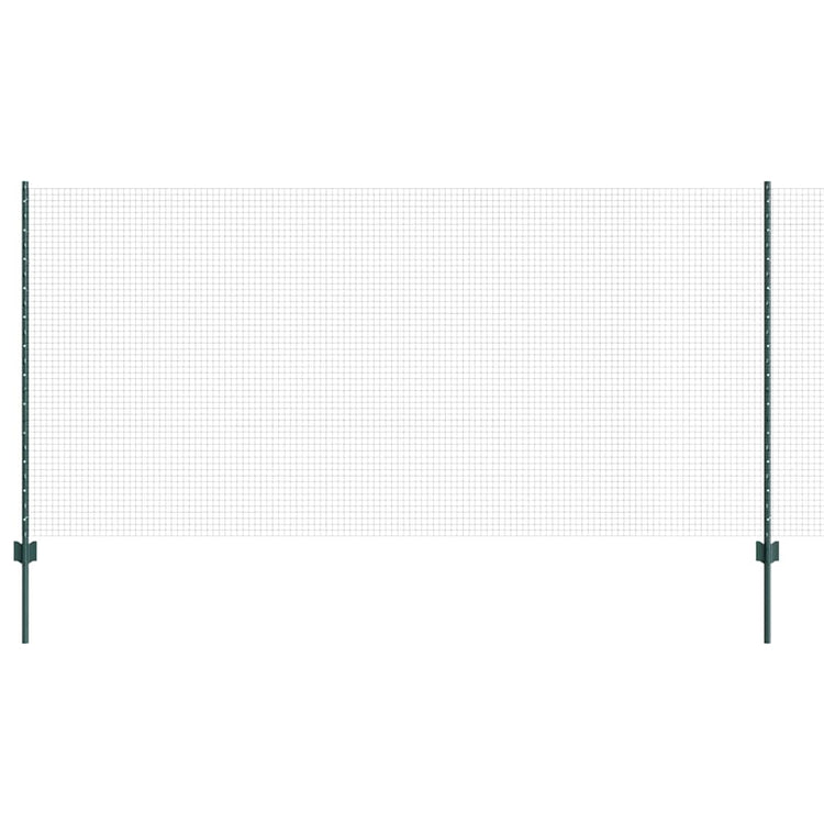 Vidaxl gelast draadhek met palen 25 x 1,2 m pvc-coated staal groen