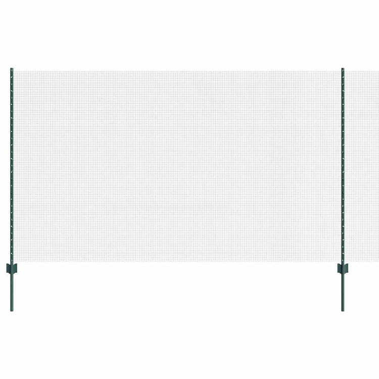 Vidaxl gelast draadhek met palen 25 x 1,4 m pvc-coated staal groen