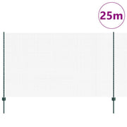 Vidaxl gelast draadhek met palen 25 x 1,4 m pvc-coated staal groen - afbeelding 3