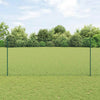 Vidaxl hek met paal groen 1,4 x 25 m staal en pvc