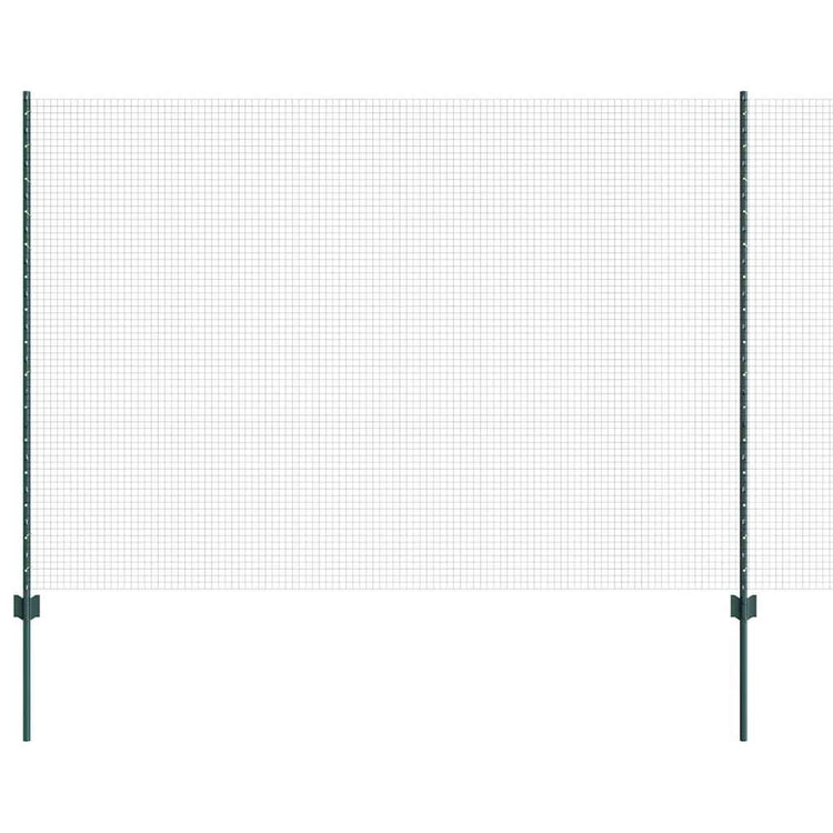Vidaxl gelast draadhek met palen 25 x 1,5 m gegalvaniseerd staal groen