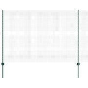 Vidaxl hek met paal groen 1,6 x 25 m staal en pvc - afbeelding 2