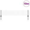 Vidaxl hek met paal grijs 0,4 x 10 m staal en pvc