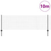 Vidaxl hek met paal grijs 0,8 x 10 m staal en pvc