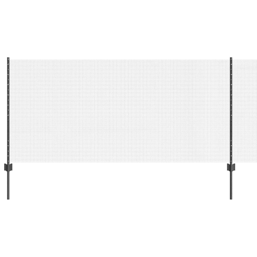 Vidaxl hek met paal grijs 1 x 10 m staal