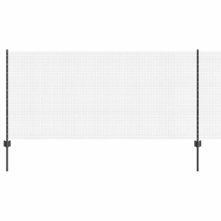 Vidaxl gelast draadhek met palen 10 x 1 m gegalvaniseerd staal grijs
