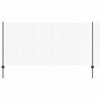 Vidaxl hek met paal grijs 1,2 x 10 m staal en pvc