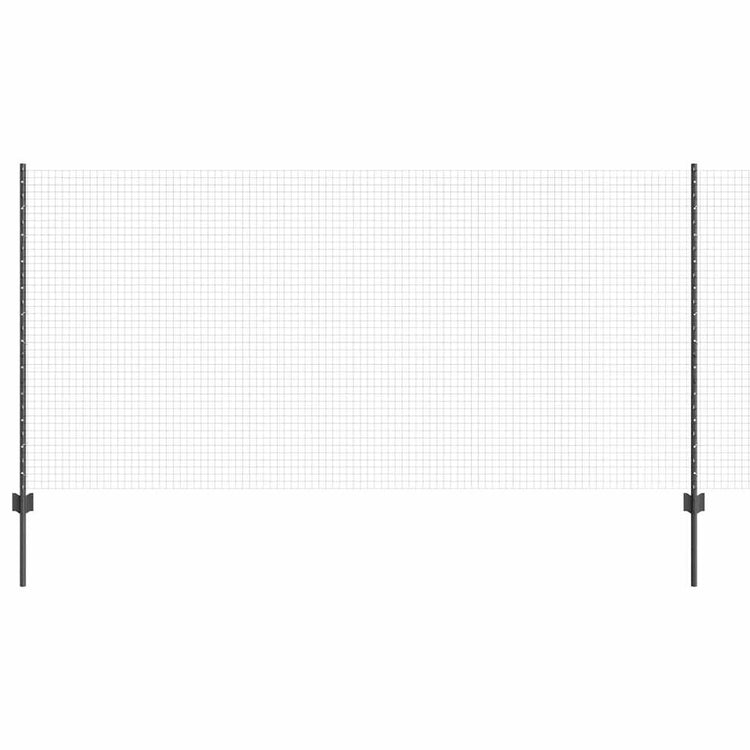Vidaxl hek met paal grijs 1,2 x 10 m staal en pvc
