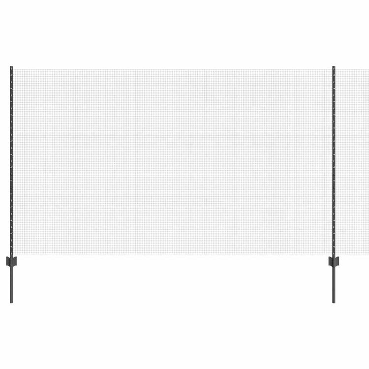 Vidaxl gelast draadhek met palen 10 x 1,4 m pvc-coated staal grijs