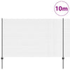 Vidaxl hek met paal grijs 1,6 x 10 m staal en pvc