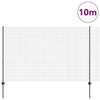 Vidaxl hek met paal grijs 1,6 x 10 m staal en pvc