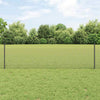Vidaxl hek met paal grijs 0,5 x 25 m staal