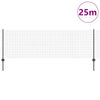 Vidaxl hek met paal grijs 0,8 x 25 m staal en pvc