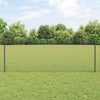 Vidaxl hek met paal grijs 0,8 x 25 m staal en pvc