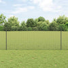 Vidaxl hek met paal grijs 1 x 25 m staal