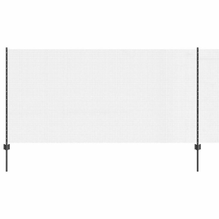 Vidaxl gelast draadhek met palen 25 x 1,2 m pvc-coated staal grijs