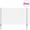 Vidaxl hek met paal grijs 1,5 x 25 m staal en pvc