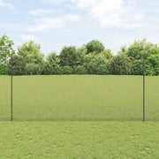 Vidaxl gelast draadhek met palen 25 x 1,6 m pvc-coated staal grijs - afbeelding 1