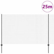 Vidaxl gelast draadhek met palen 25 x 1,6 m pvc-coated staal grijs - afbeelding 3