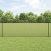 Vidaxl hek met paal grijs 0,8 x 50 m staal en pvc