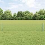 Vidaxl hek met paal groen 0,4 x 10 m staal en pvc - afbeelding 1