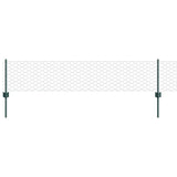Vidaxl hek met paal groen 0,4 x 10 m staal en pvc - afbeelding 2
