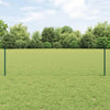 Vidaxl hek met paal groen 0,5 x 10 m staal en pvc