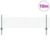 Vidaxl hek met paal groen 0,5 x 10 m staal en pvc