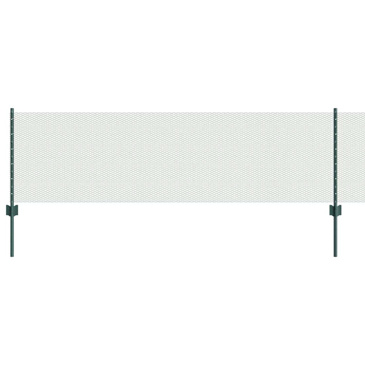 Vidaxl zeshoekig gaasgek met palen 10 x 0,6 m pvc-coated staal groen