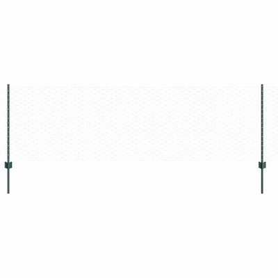 Vidaxl hek met paal groen 0,8 x 10 m staal en pvc