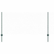 Vidaxl zeshoekig gaasgek met palen 10 x 1 m pvc-coated staal groen - afbeelding 2