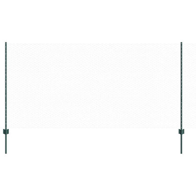 Vidaxl hek met paal groen 1,2 x 10 m staal en pvc
