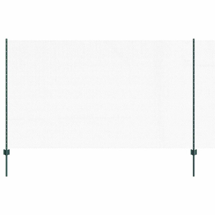 Vidaxl zeshoekig gaasgek met palen 10 x 1,4 m pvc-coated staal groen