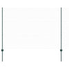 Vidaxl hek met paal groen 1,5 x 10 m staal en pvc