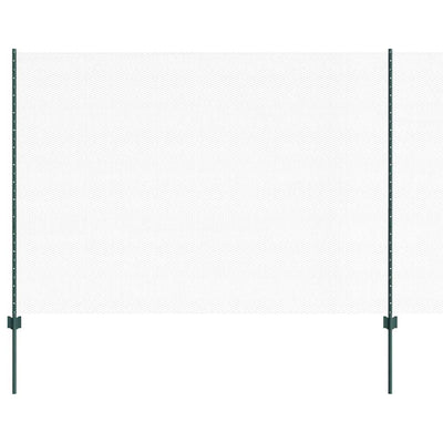 Vidaxl hek met paal groen 1,6 x 10 m staal en pvc